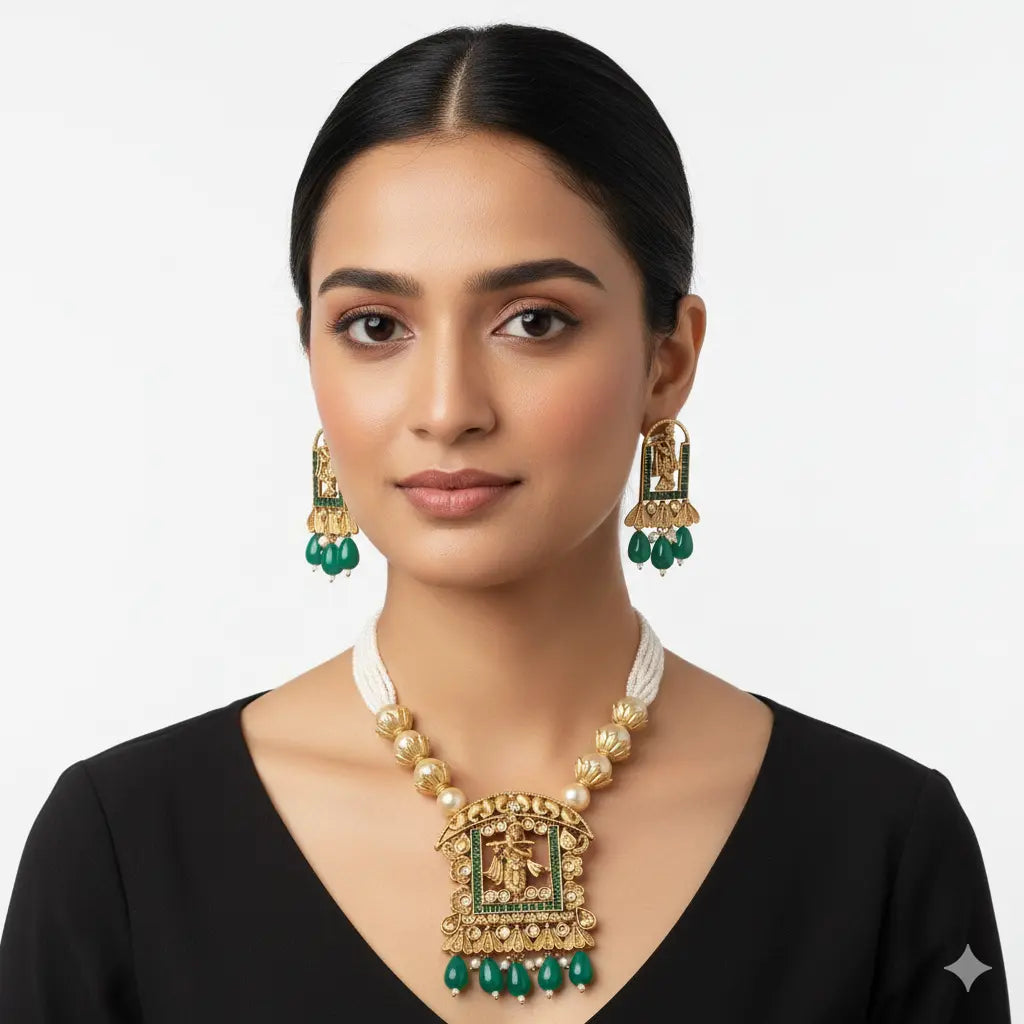 Indian Temple Jewelry Set