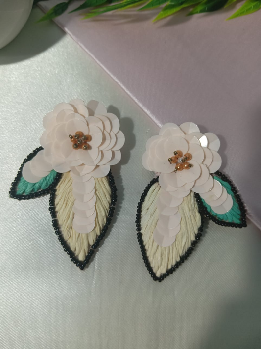 Floral Designer beaded earring