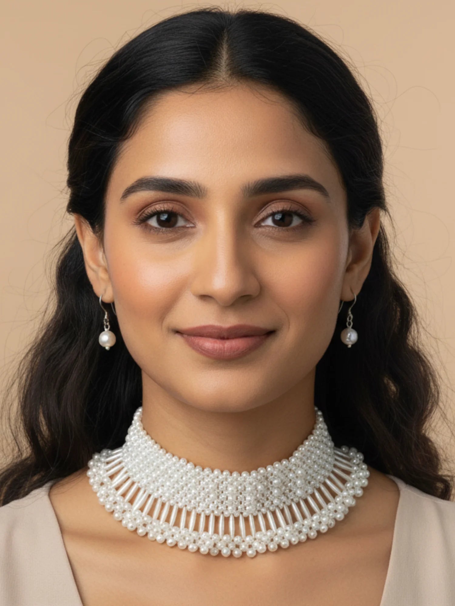 Fancy Pearl Necklace Set