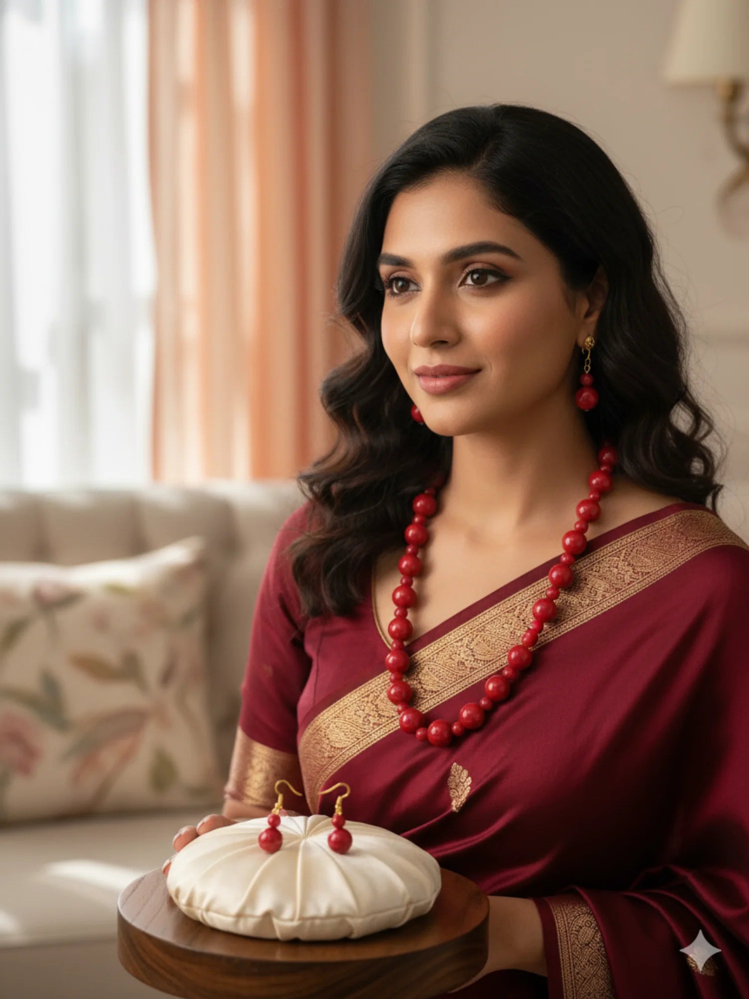 Fancy Pearl Necklace Set